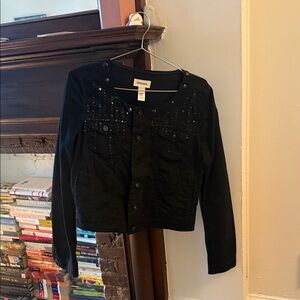 Diesel Black Sequin Jean Jacket